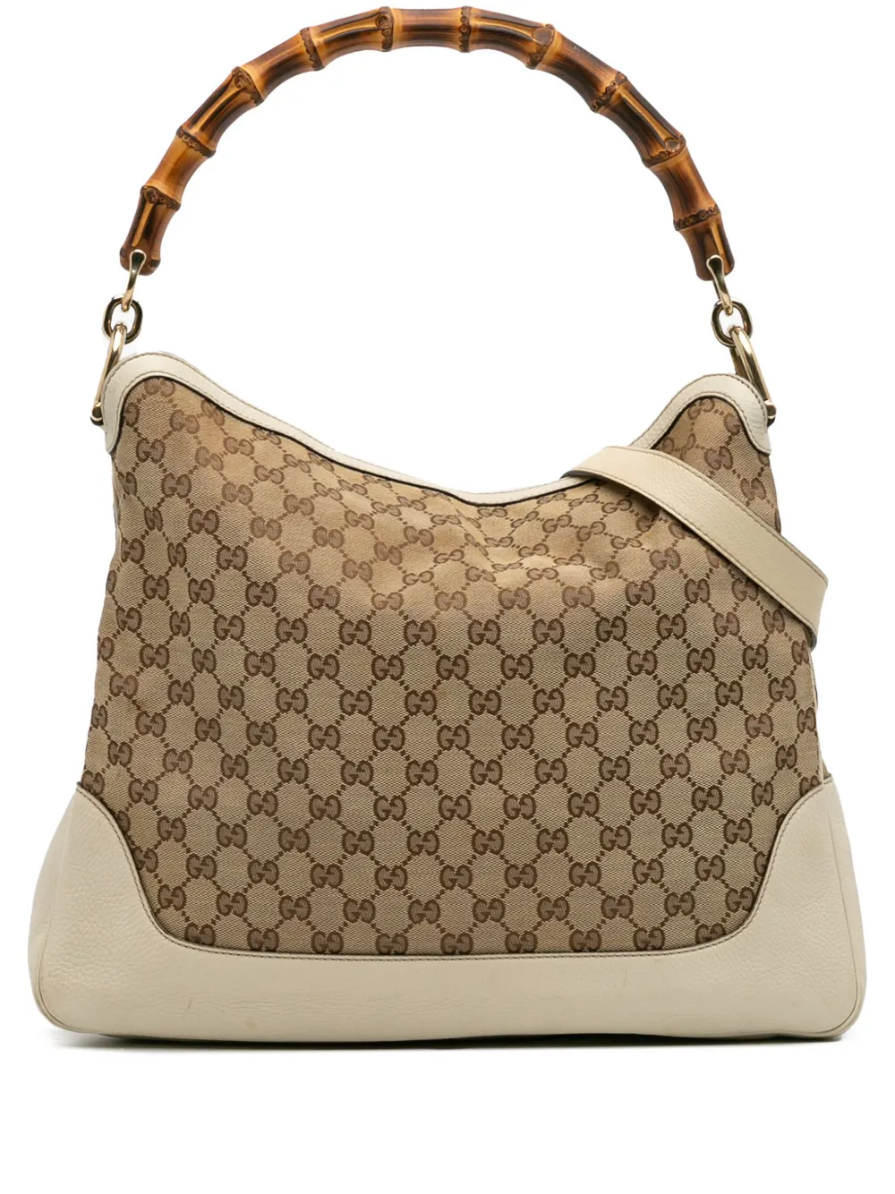 Gucci Pre-Owned 2016-2025 GGキャンバス バンブー ダイアナ サッチェルバッグ - ブラウン Gucci Pre-Owned 2016-2025 GGキャンバス バンブー ダイアナ サッチェルバッグ - ブラウン