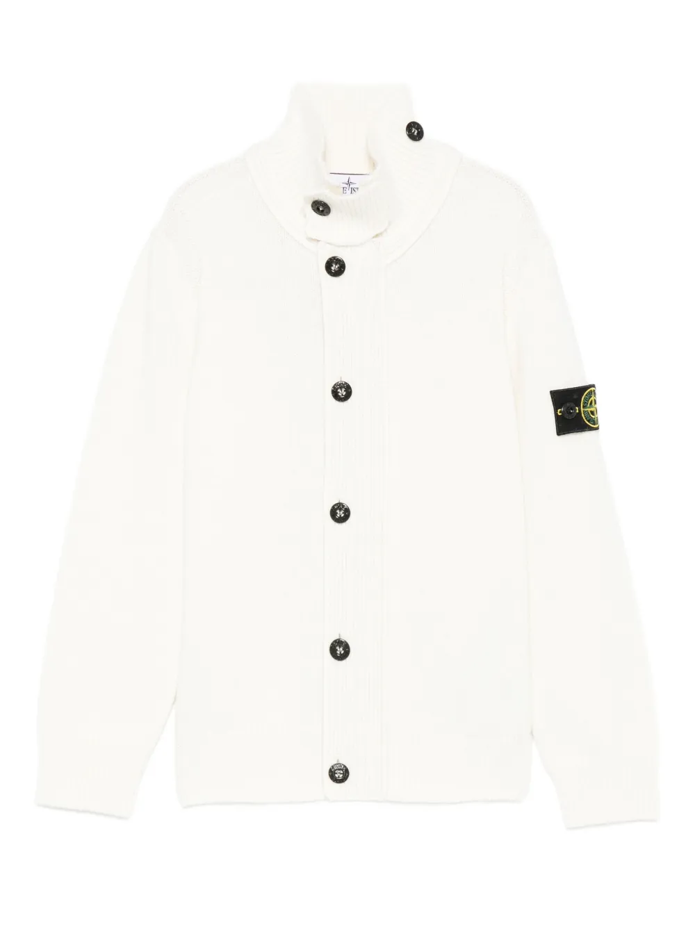 Stone Island Junior Compass-badge cardigan | White | Image 1