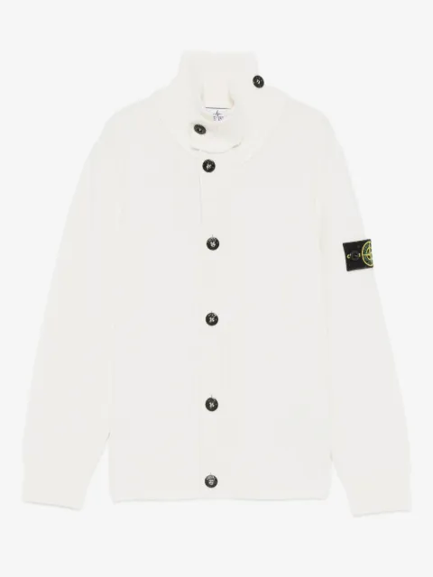 Stone Island Junior cardigan à patch logo