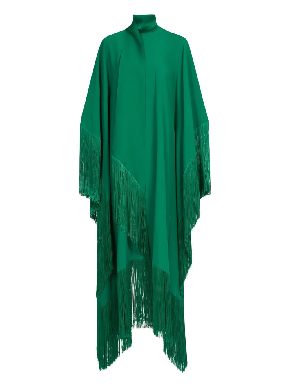 Taller Marmo Mrs. Ross fringed high-neck asymmetric dress | Green | Image 1