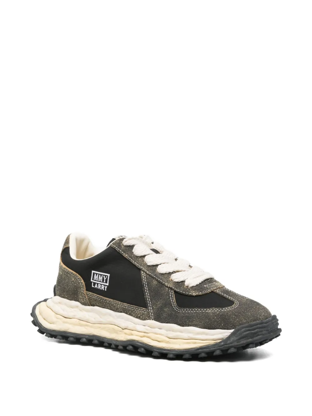 Miharayasuhiro Larry Logo-patch Suede Sneakers In Multi