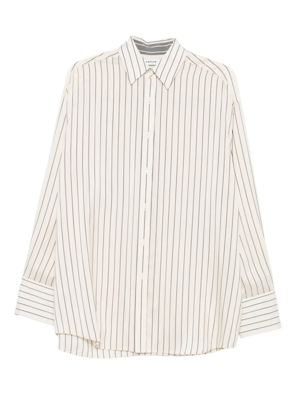 Carven striped silk shirt | Grey | Image 1