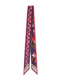 PUCCI geometric-pattern silk scarf - Pink