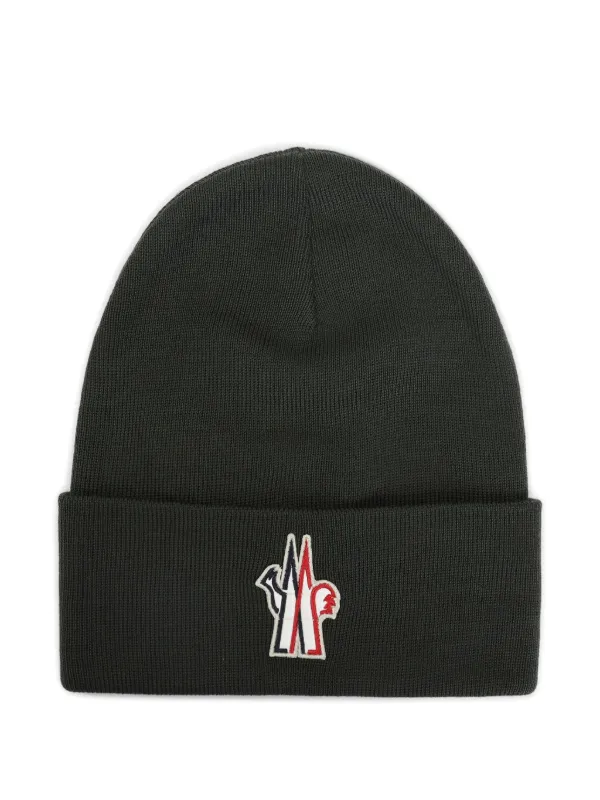 Moncler Grenoble Logo-patch Wool Beanie in Green