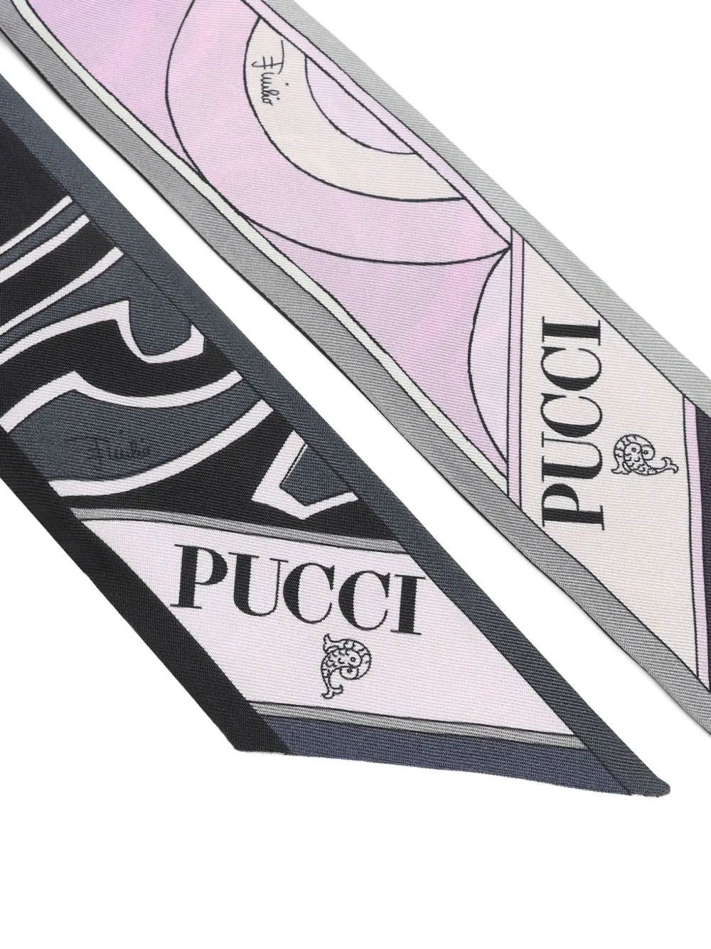 PUCCI geometric-pattern silk scarf - Zwart