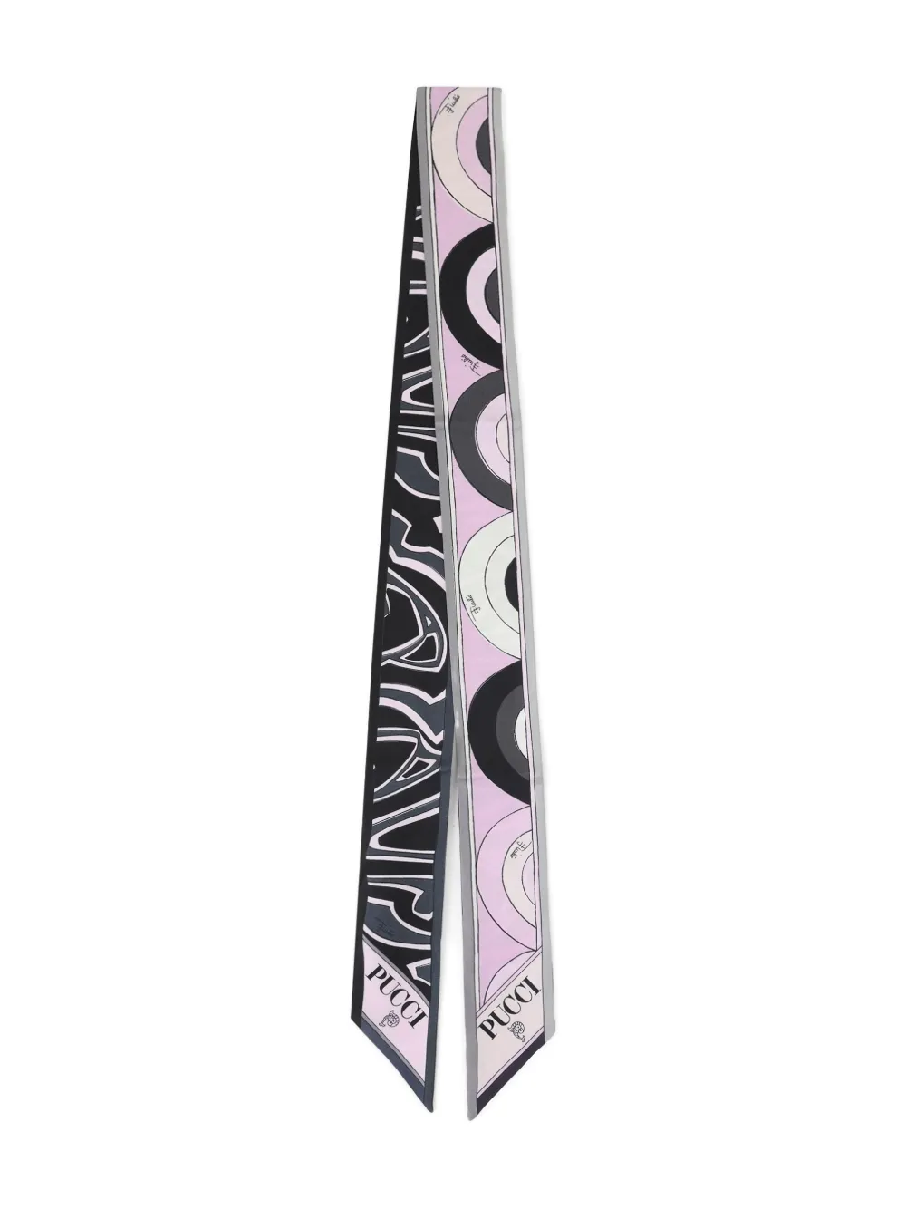 PUCCI geometric-pattern silk scarf | Black | Image 1