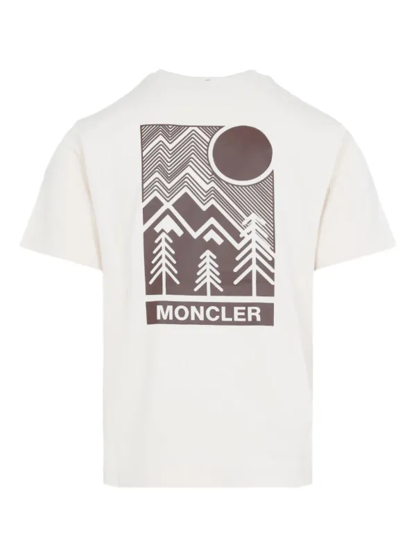 Moncler Grenoble Graphic Cotton T-shirt | White | FARFETCH