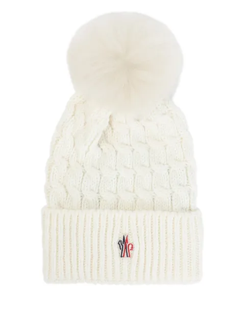 Moncler Grenoble cable-knit pom-pom beanie