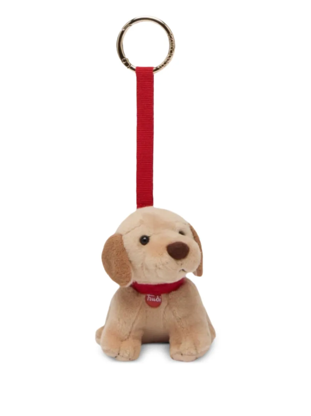 Mc2 Saint Barth Mini Plush Labrador Bag Charme In Gold