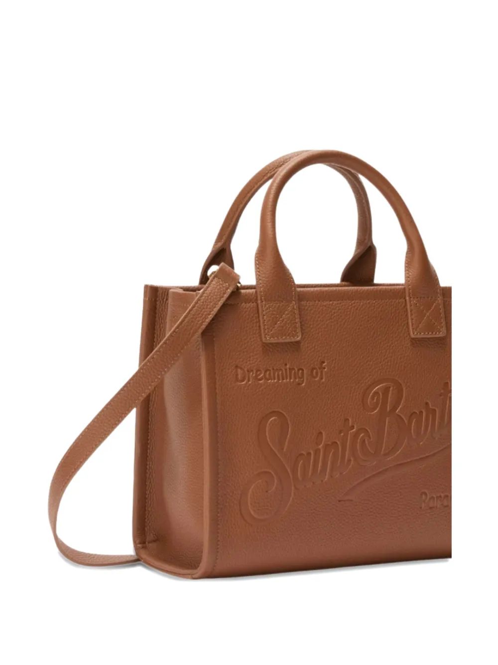MC2 Saint Barth Vanity mini-shopper met handgreep Bruin