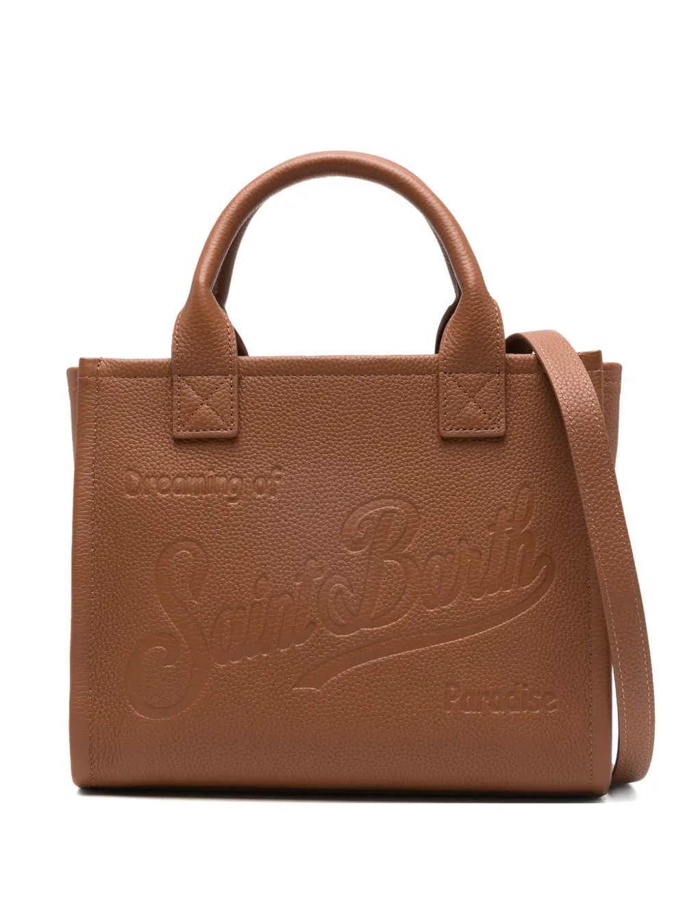 MC2 Saint Barth Borsa tote Vanity media con logo goffrato - Marrone