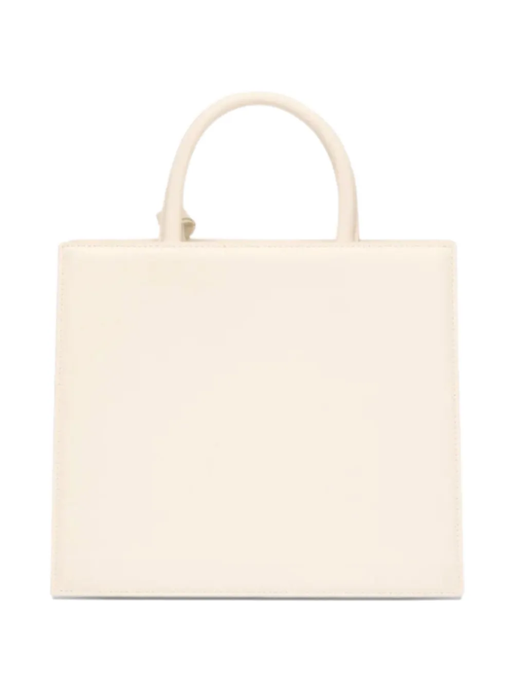 Mc2 Saint Barth Mini Leather Tote Bag In White