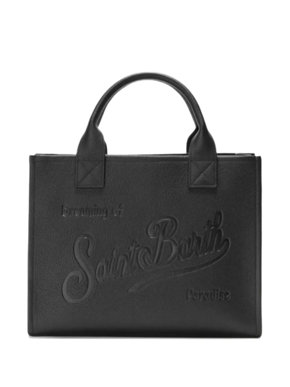 Mc2 Saint Barth Large Vanity Embossed Tote Bag In Black