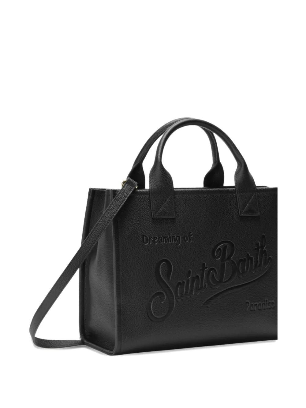 Mc2 Saint Barth Large Vanity Embossed Tote Bag In Black