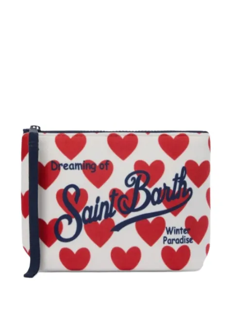 MC2 Saint Barth Aline heart print clutch bag