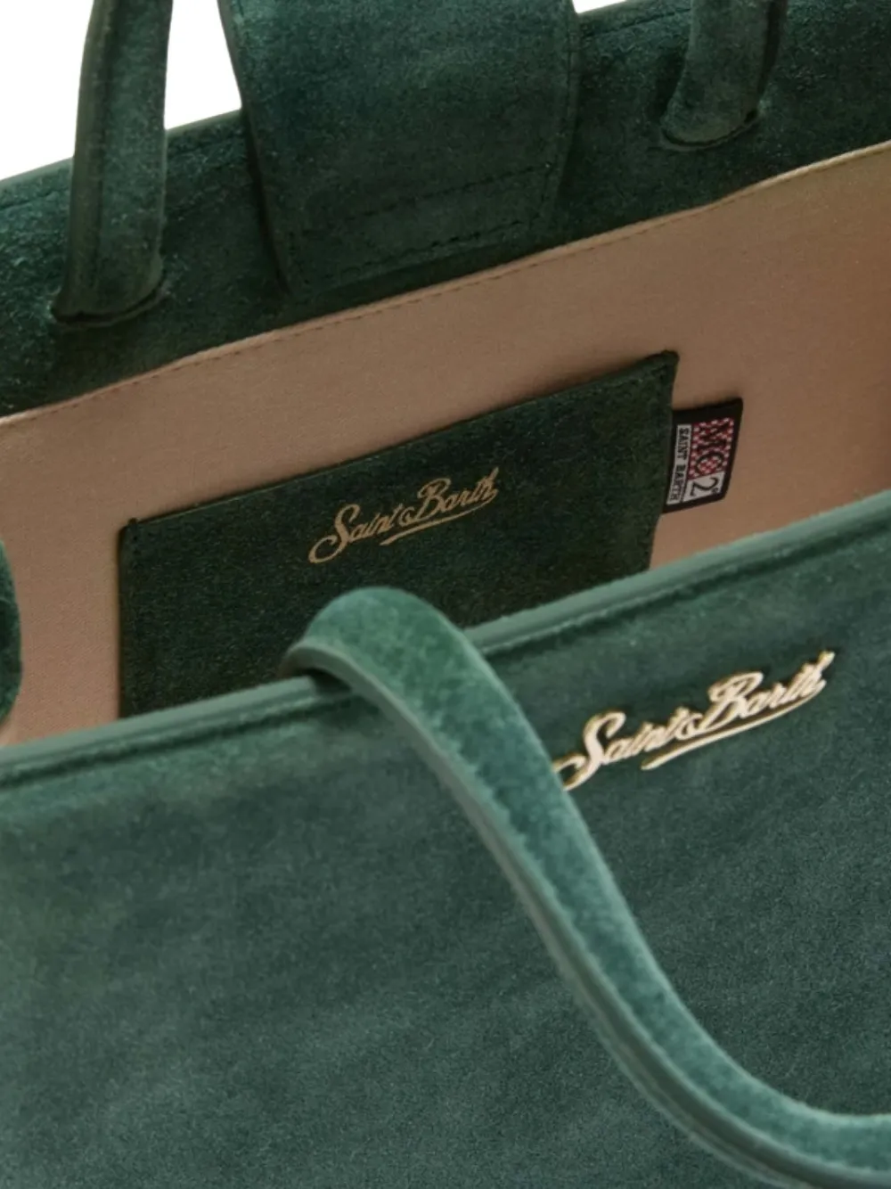 Mc2 Saint Barth Mini Logo Tote Bag In Green