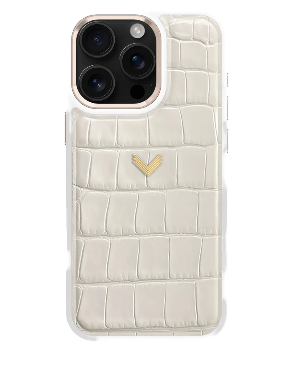 Velante Crocodile-texture Iphone 16 Pro Max Phone Case In Gray