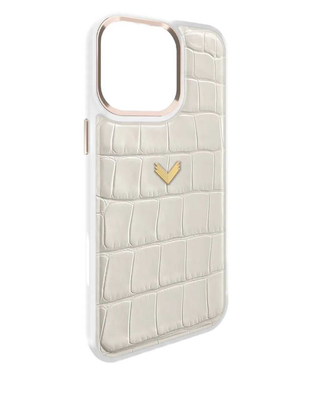 Velante Crocodile-texture Iphone 16 Pro Max Phone Case In Gray