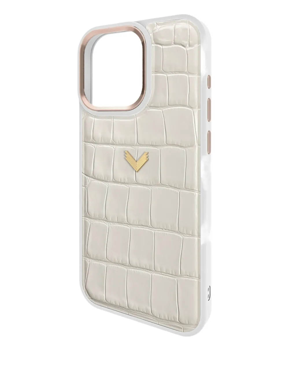 Velante Crocodile-texture Iphone 16 Pro Max Phone Case In Gray