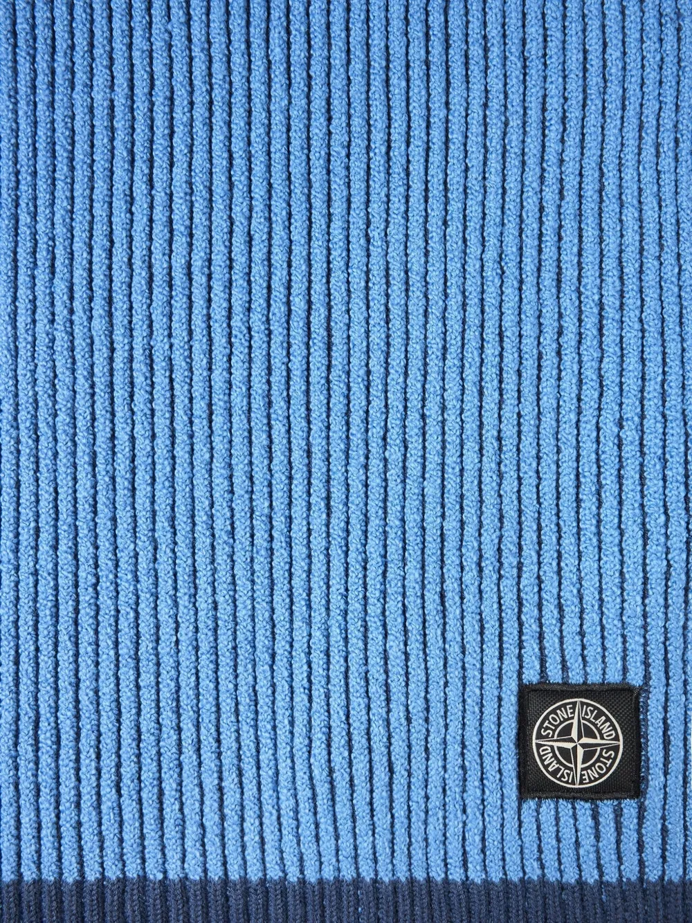 Stone Island ribbed wool scarf - Blauw