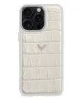 VELANTE crocodile-effect iPhone 16 Pro Max case - White