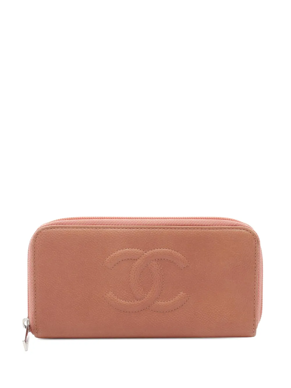 CHANEL Pre-Owned 2008-2009 ココマーク キャビア ジップアラウンドウォレット 長財布 - ピンク CHANEL Pre-Owned 2008-2009 ココマーク キャビア ジップアラウンドウォレット 長財布 - ピンク