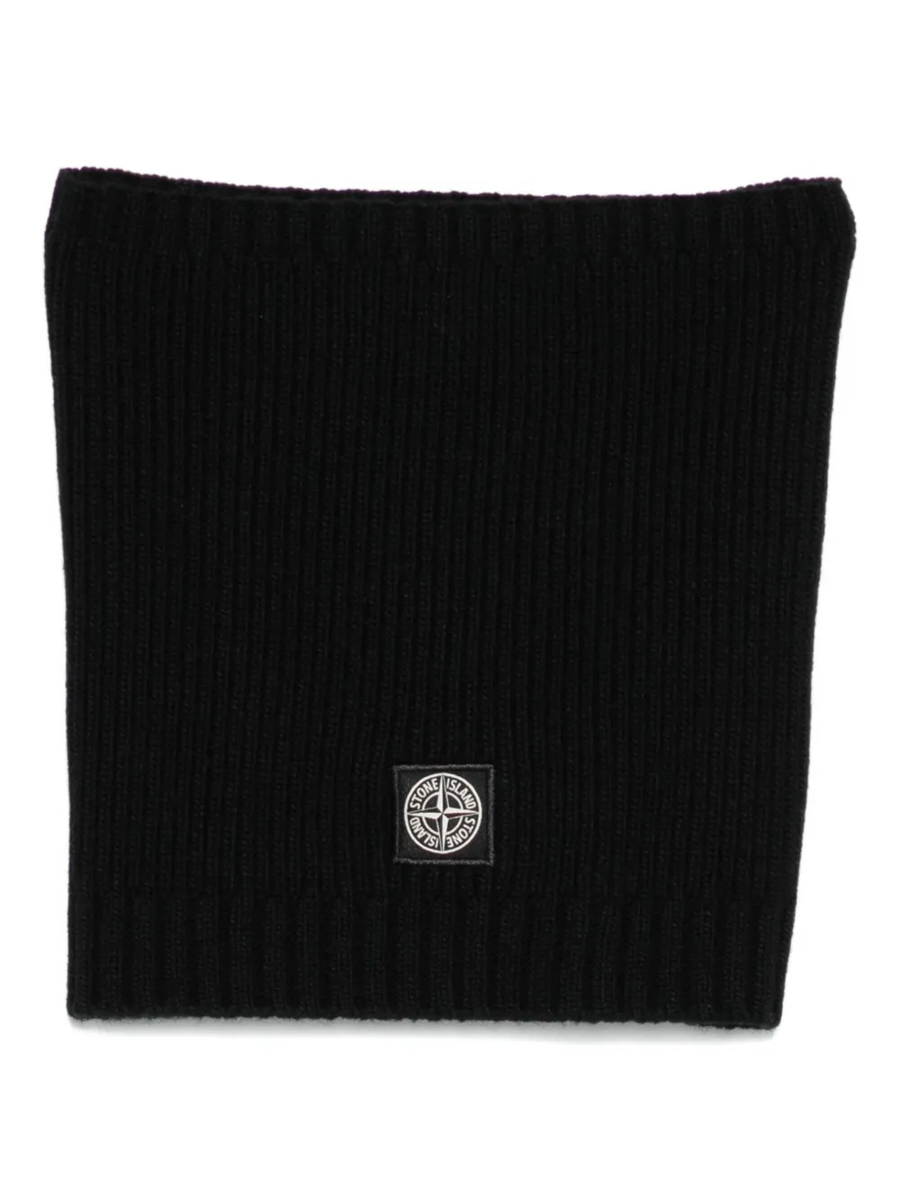 Stone Island Junior ribbed-knit scarf | Black | Image 1