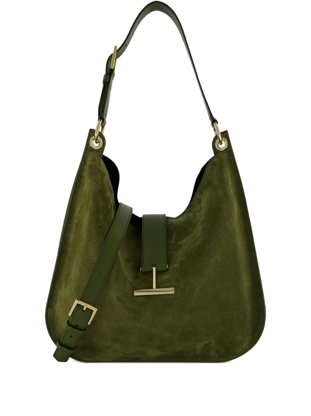 TOM FORD large Tara suede shoulder bag | Green | Image 1