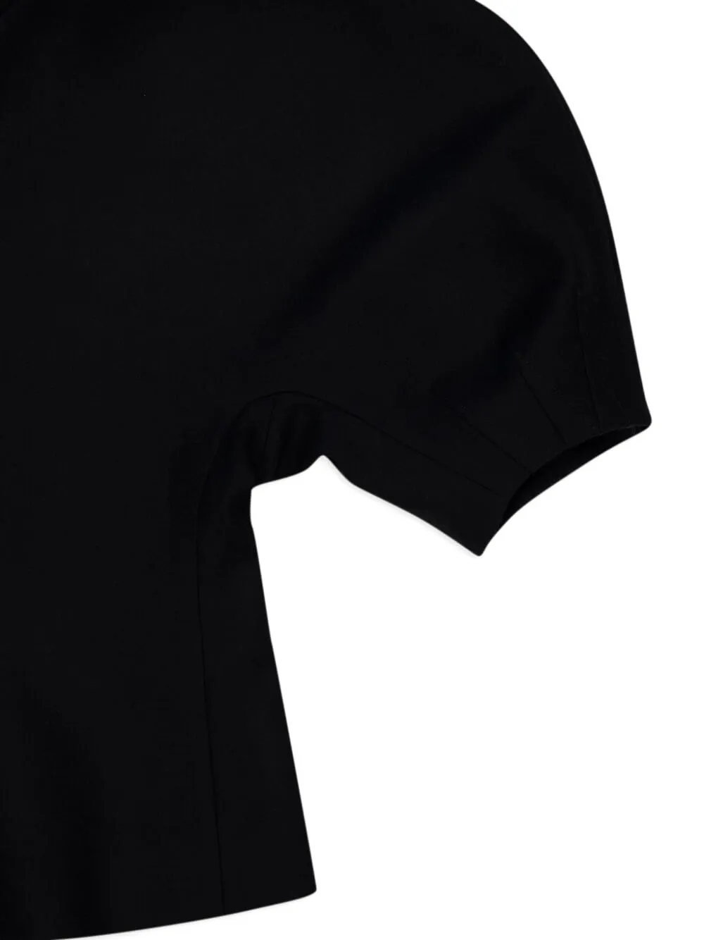 Gabriela Hearst Womens Black Waverly Balloon-short-sleeves Wool Top In Black