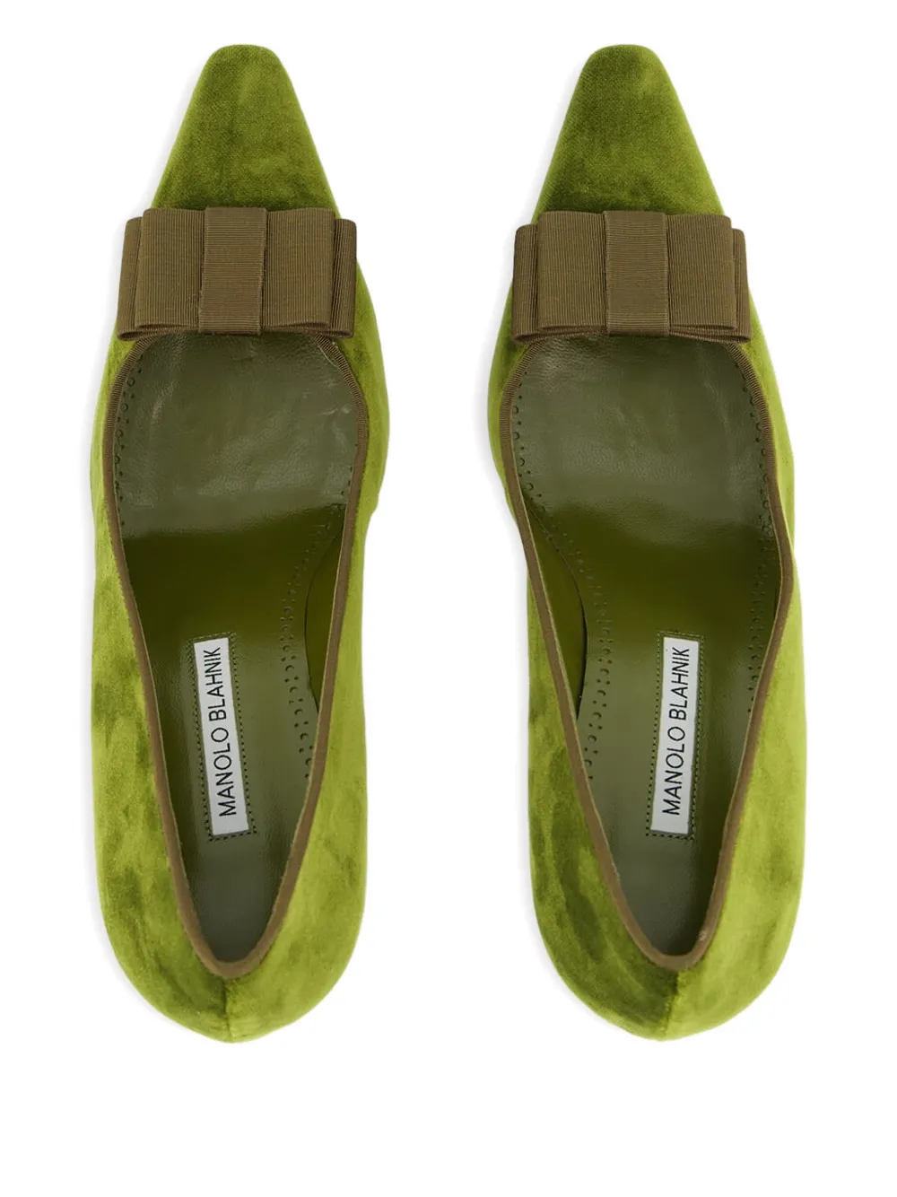 Manolo Blahnik 90 mm Readorhi pumps Groen
