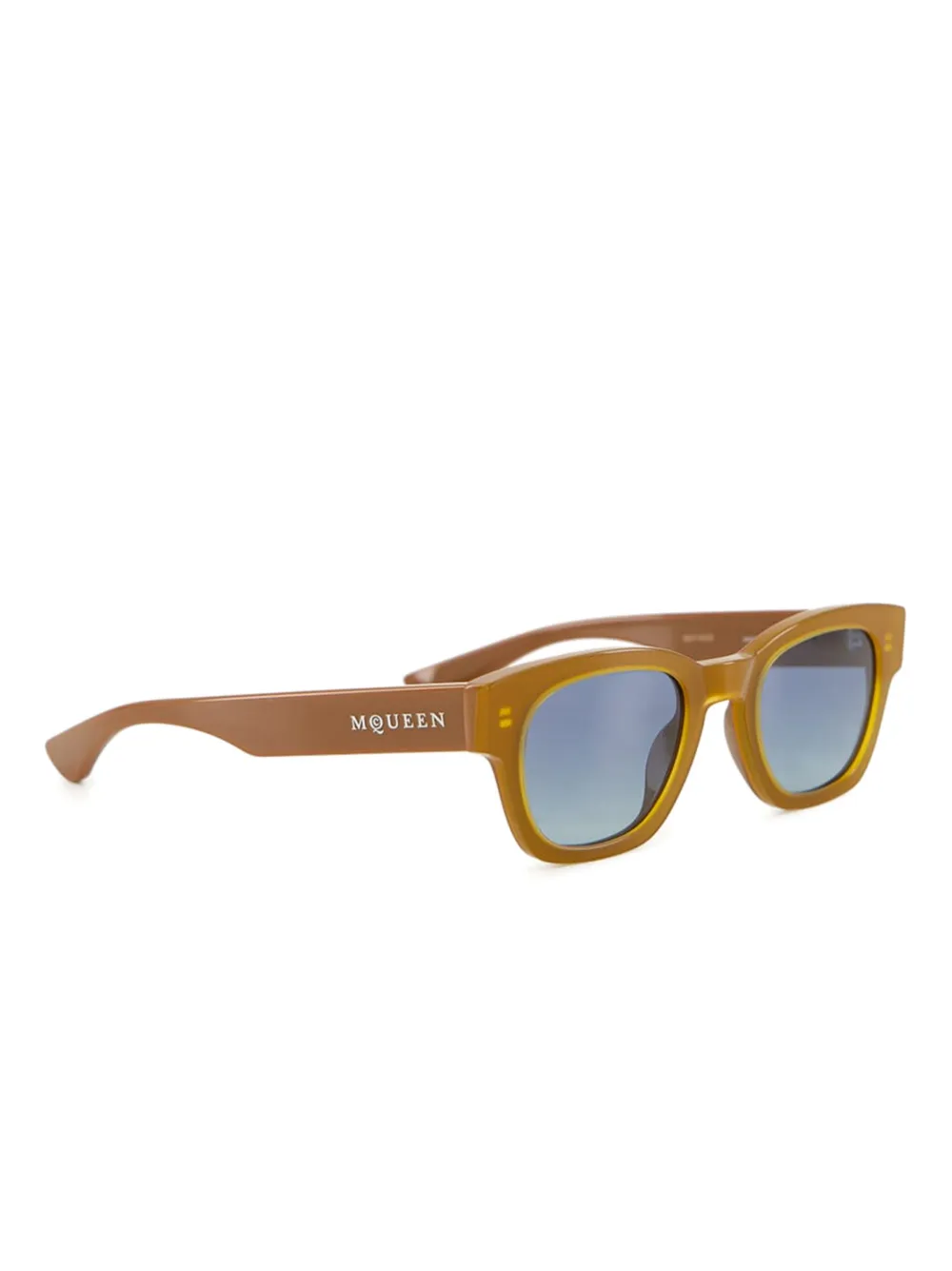 Alexander Mcqueen Square-frame Sunglasses In Brown