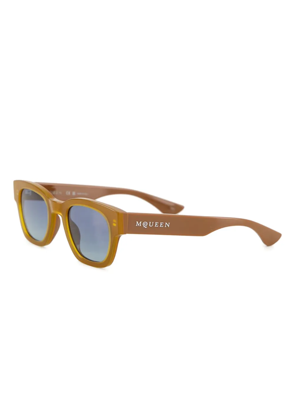 Alexander Mcqueen Square-frame Sunglasses In Brown