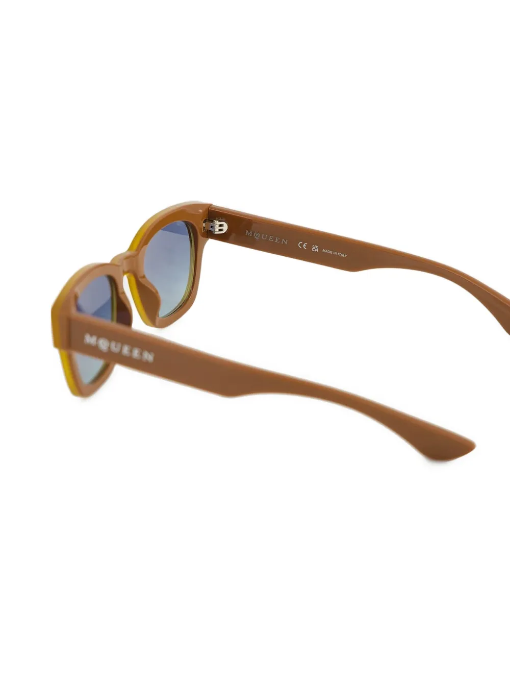 Alexander Mcqueen Square-frame Sunglasses In Brown
