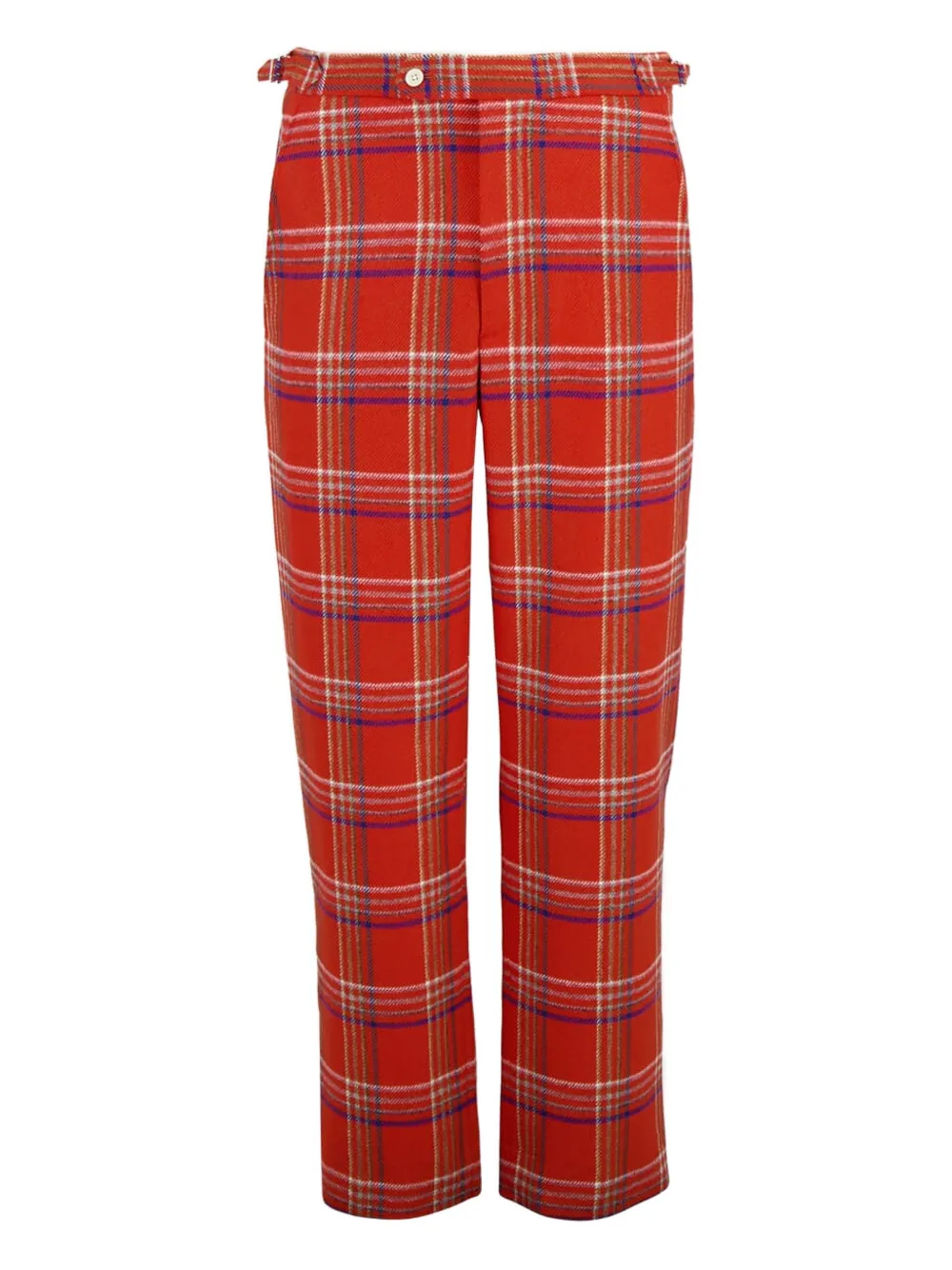 BODE plaid-pattern gable trousers - Rosso