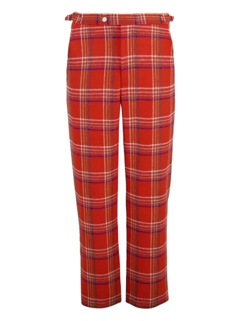 BODE plaid-pattern gable trousers