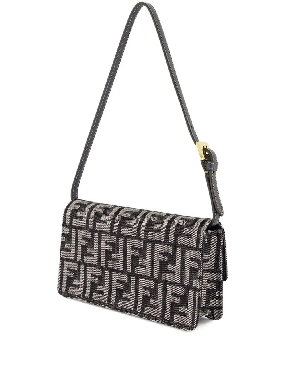 Fendi Baguette Chain Strap Wallet In Brown