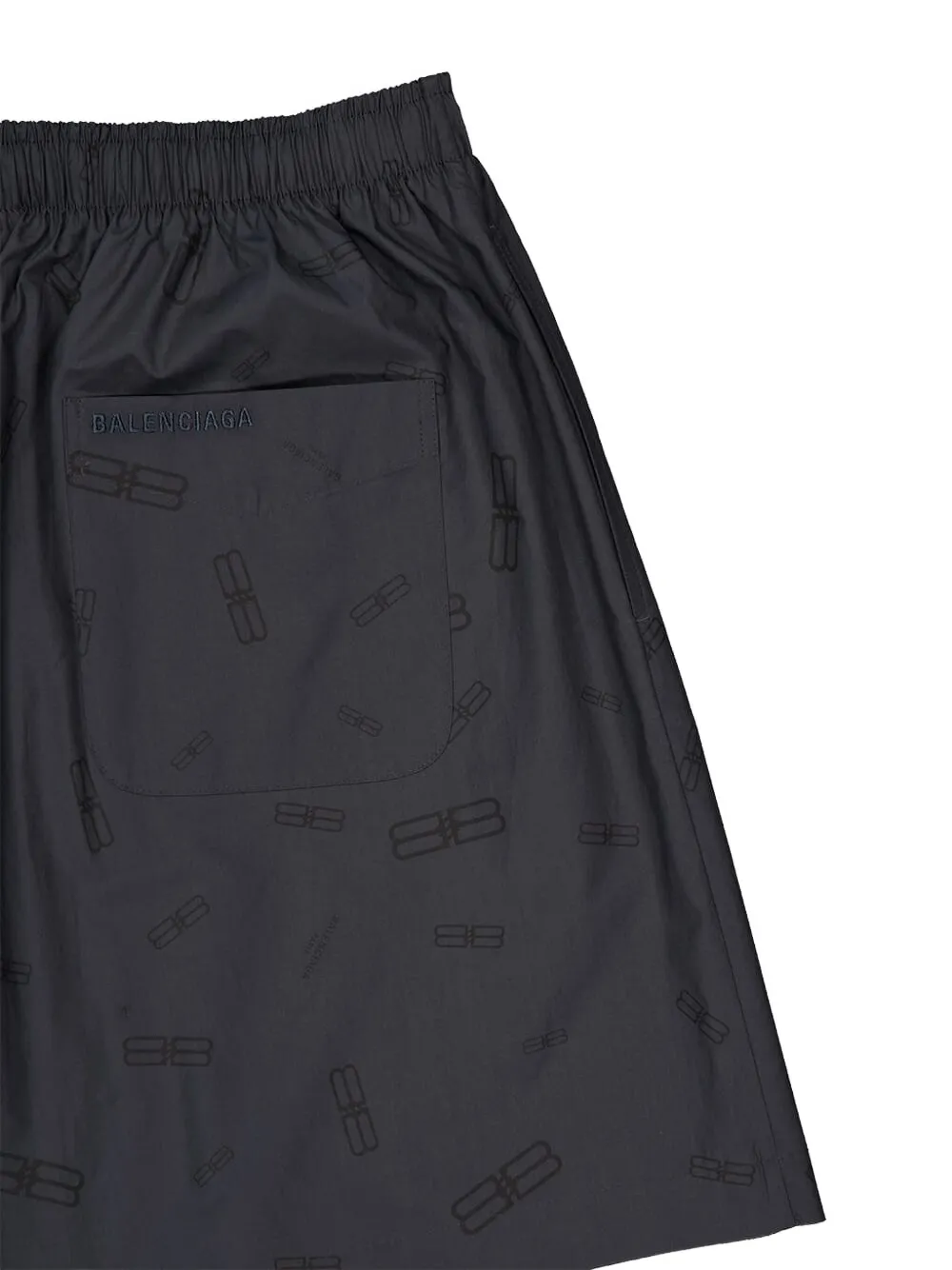 Balenciaga Cotton Pyjama Shorts In Black