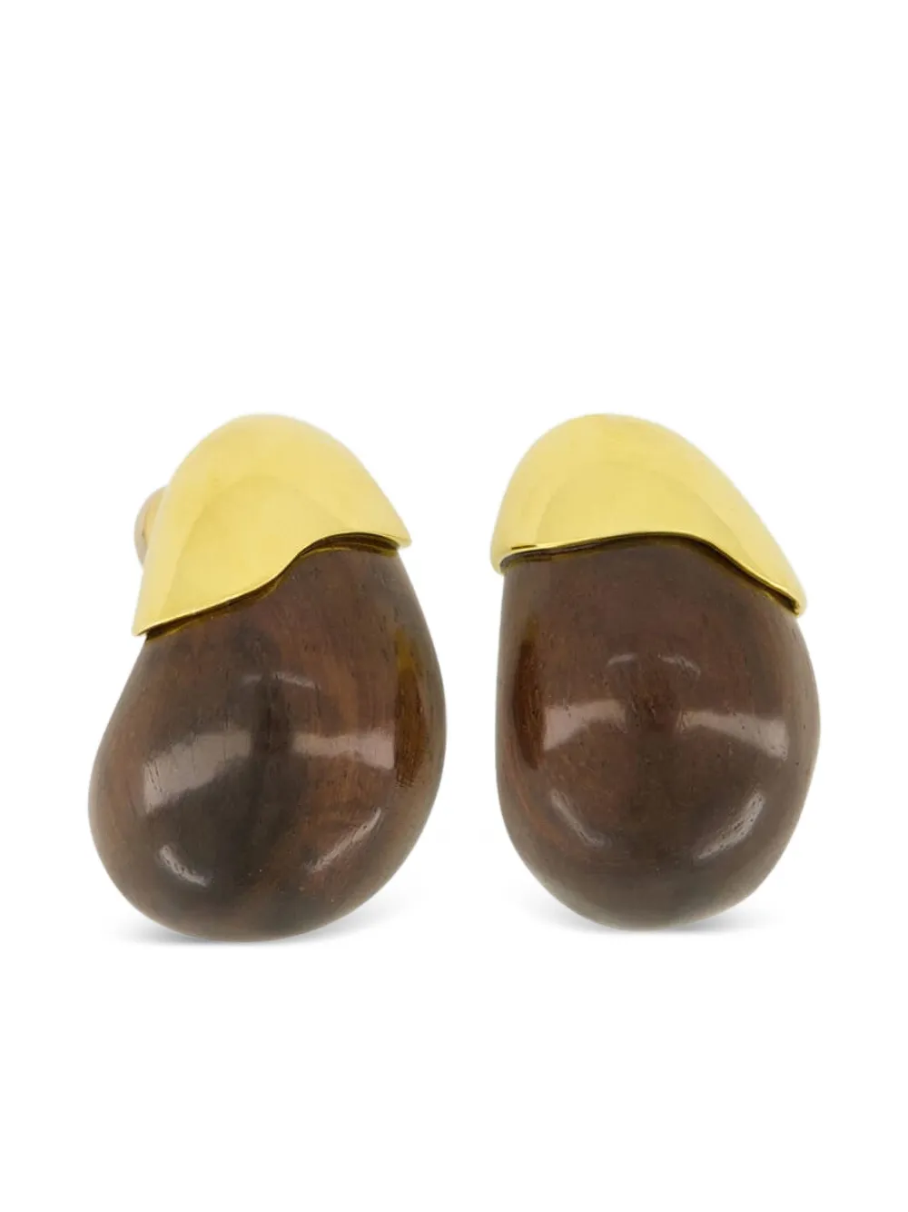 Lizzie Fortunato Wood Earrings In Brown
