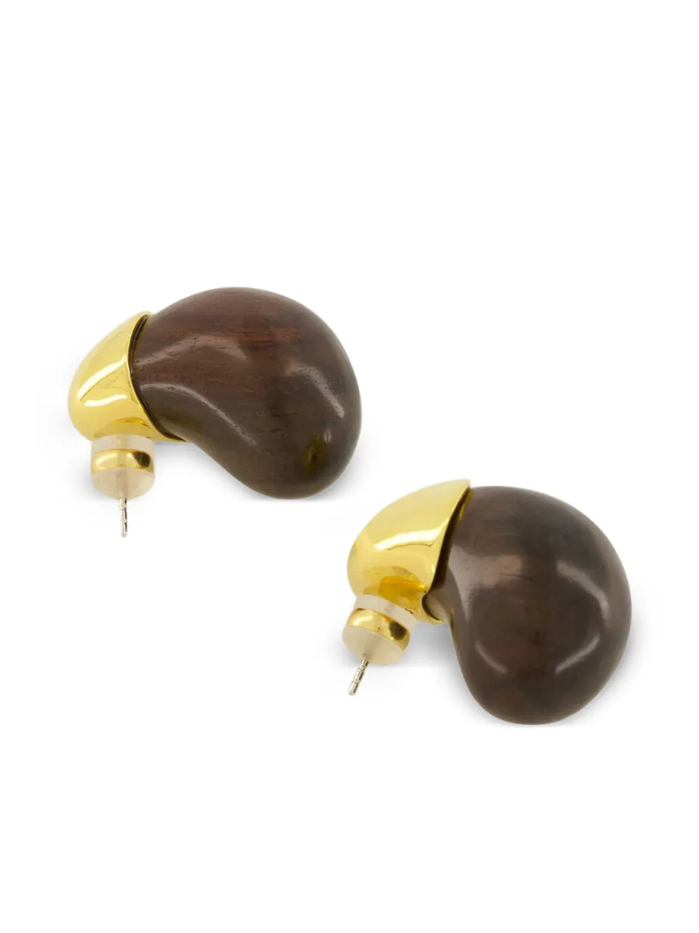Lizzie Fortunato Wood Earrings In Brown
