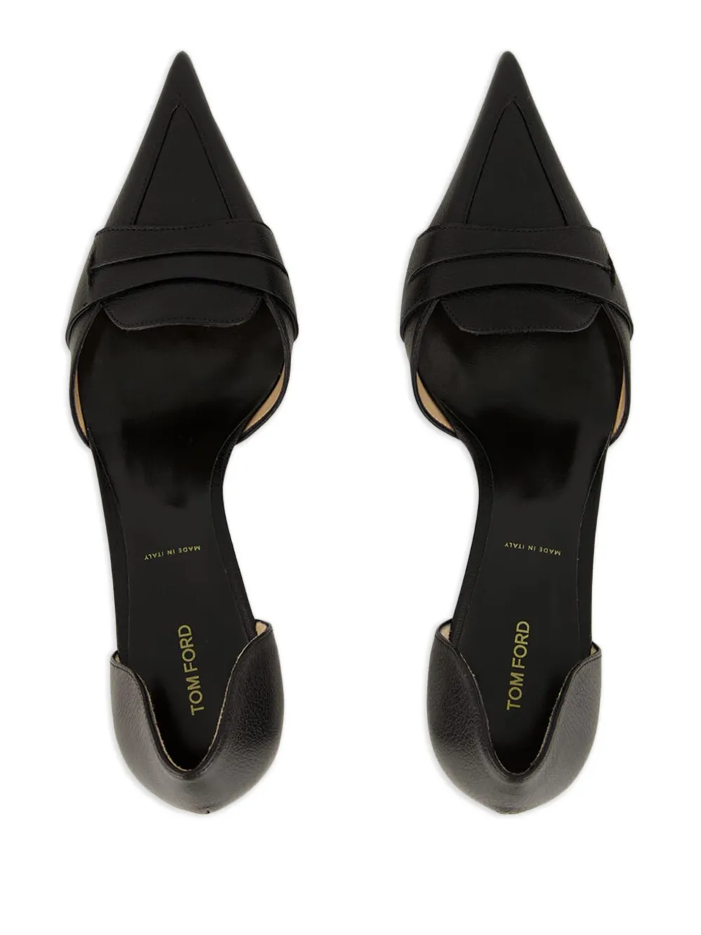 Tom Ford 85mm Leather Pointed-toe Pumps In Black