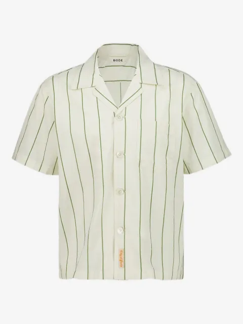 BODE Celery striped short-sleeve shirt