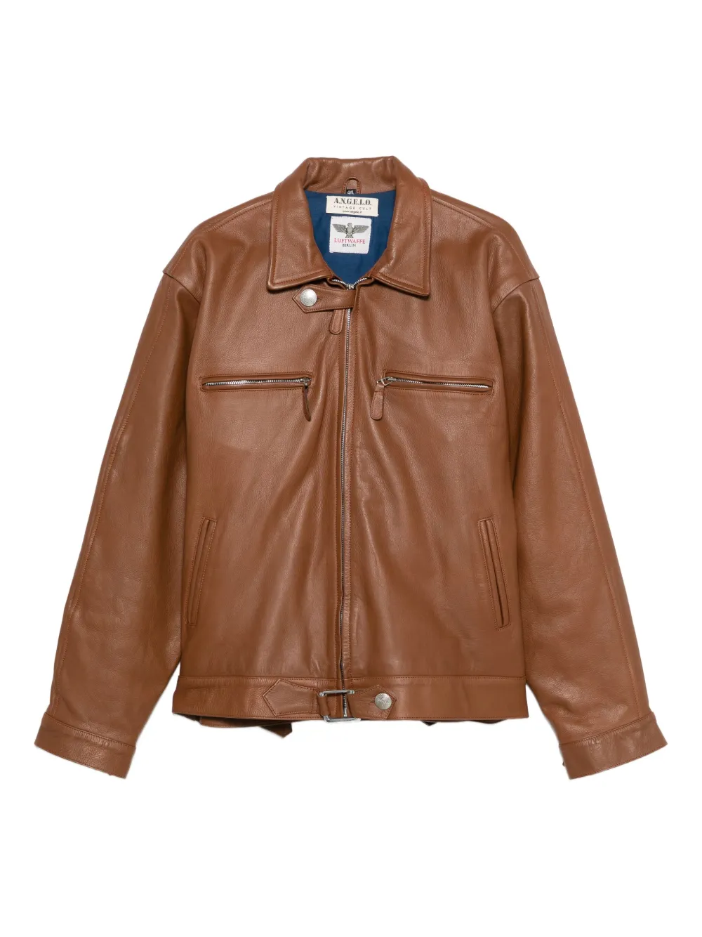 A.N.G.E.L.O. Vintage Cult Giacca di pelle anni '90 - Marrone