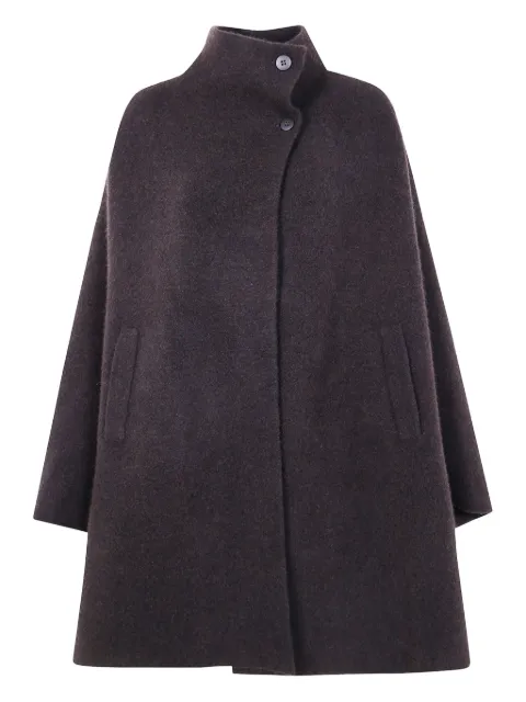 Boboutic button-up funnel-neck coat