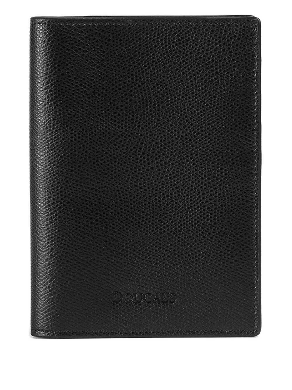 Doucal's leather passport holder - Nero