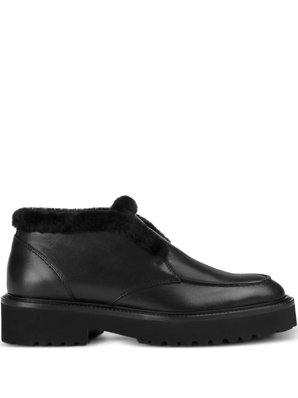 Doucal's Chukka laarzen met bont en leer Zwart