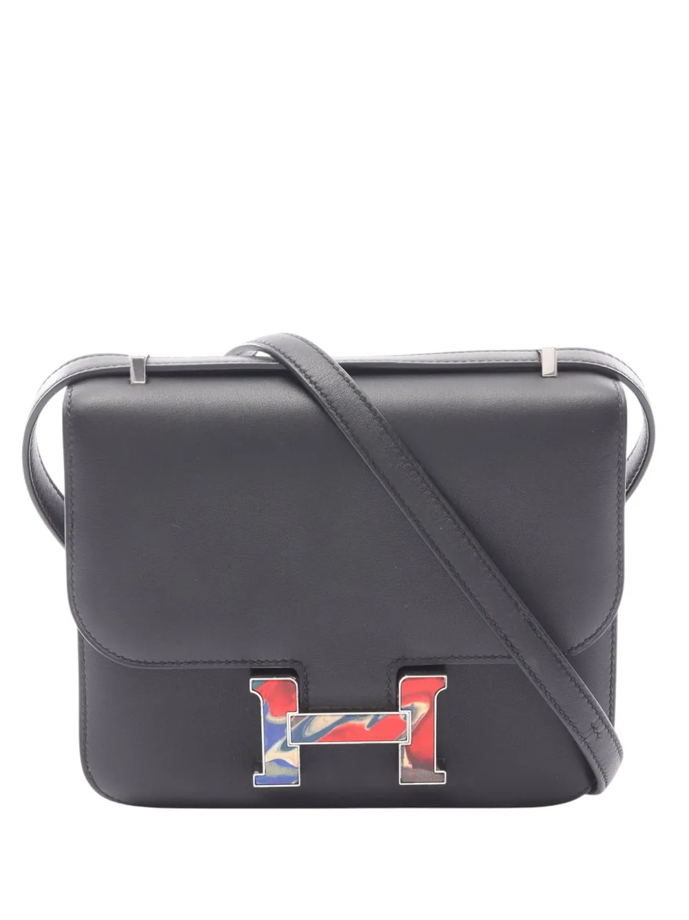 Hermès Pre-Owned 2021 Mini Swift Marble Constance 18 crossbody bag | Black | Image 1
