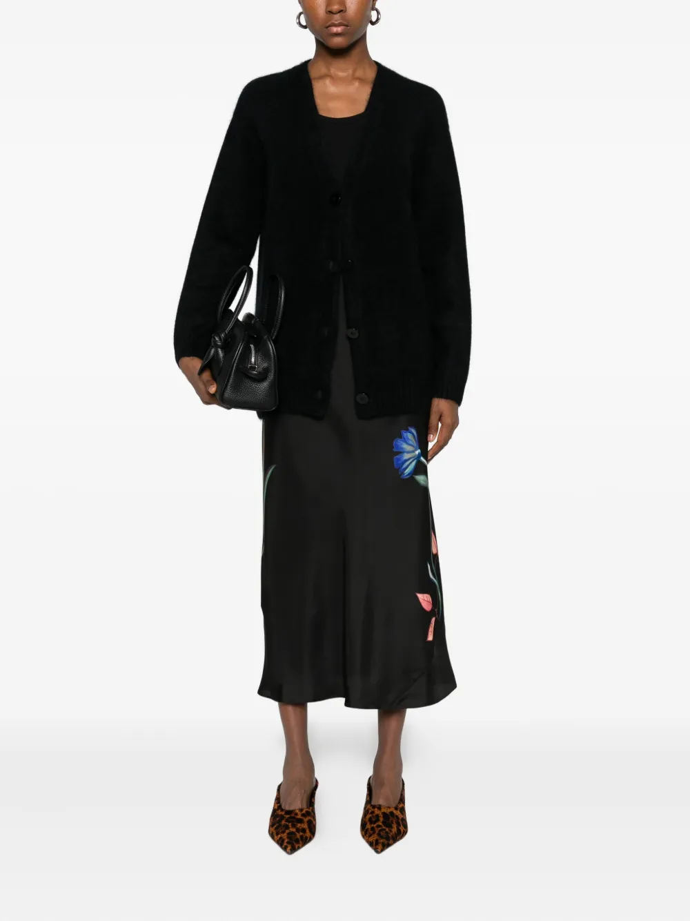 Dorothee Schumacher Seductive Bloom midi skirt - Zwart