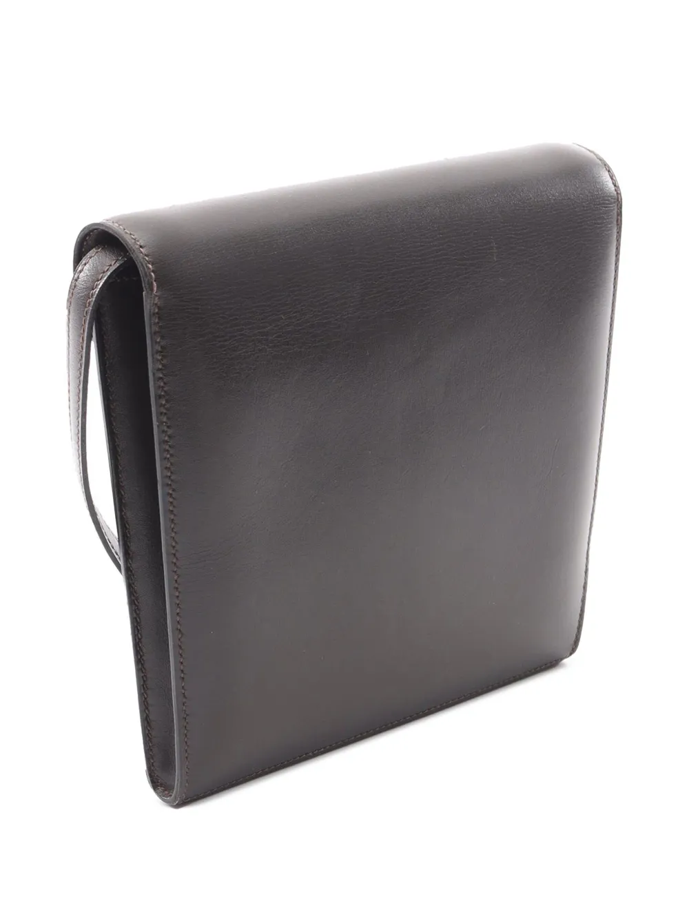 Pre-owned Hermes 20th Century Box Calf Cadena Crossbody Bag In Brown