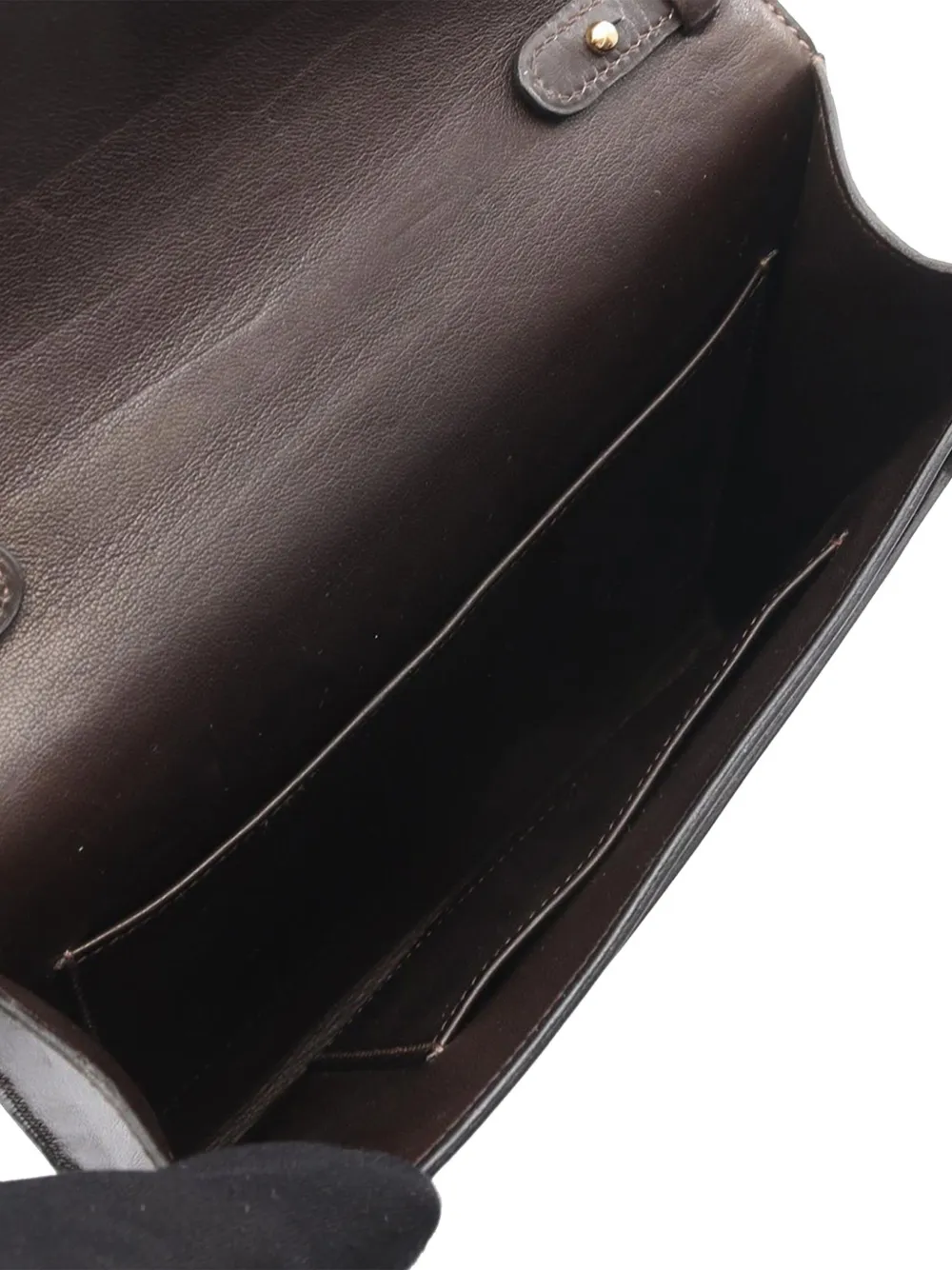 Pre-owned Hermes 20th Century Box Calf Cadena Crossbody Bag In Brown