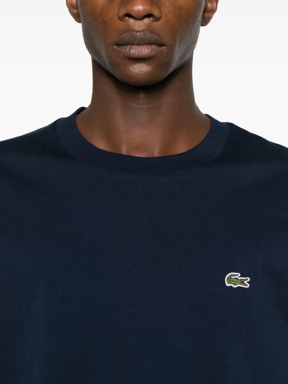 Lacoste Sweater met logopatch en lange mouwen Blauw